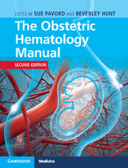 Couverture de l’ouvrage The Obstetric Hematology Manual