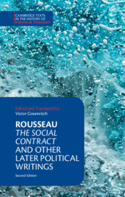 Couverture de l’ouvrage Rousseau: The Social Contract and Other Later Political Writings