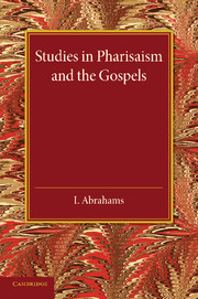 Couverture de l’ouvrage Studies in Pharisaism and the Gospels: Volume 2