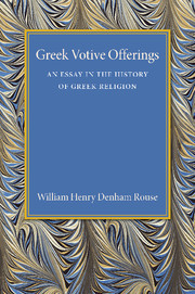 Couverture de l’ouvrage Greek Votive Offerings