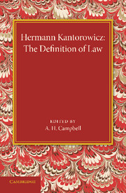 Couverture de l’ouvrage The Definition of Law