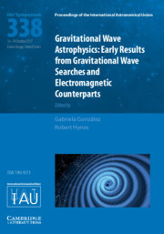 Cover of the book Gravitational Wave Astrophysics (IAU S338)