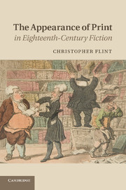 Couverture de l’ouvrage The Appearance of Print in Eighteenth-Century Fiction