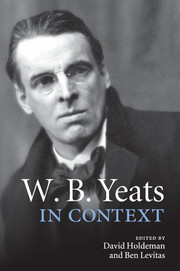 Couverture de l’ouvrage W. B. Yeats in Context