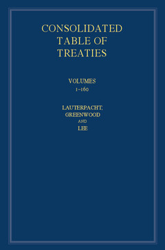 Couverture de l’ouvrage International Law Reports, Consolidated Table of Treaties