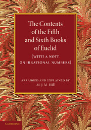 Couverture de l’ouvrage The Contents of the Fifth and Sixth Books of Euclid