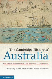 Couverture de l’ouvrage The Cambridge History of Australia: Volume 1, Indigenous and Colonial Australia