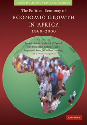 Couverture de l’ouvrage The Political Economy of Economic Growth in Africa, 1960–2000: Volume 2, Country Case Studies
