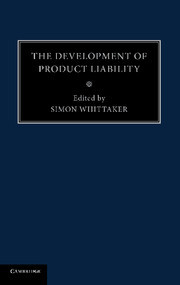 Couverture de l’ouvrage The Development of Product Liability