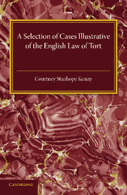 Cover of the book A Selection of Cases Illustrative of the English Law of Tort