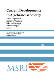 Couverture de l’ouvrage Current Developments in Algebraic Geometry