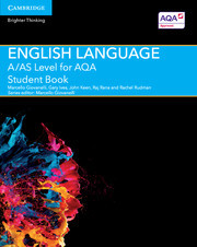 Couverture de l’ouvrage A/AS Level English Language for AQA Student Book