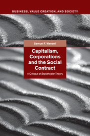 Cover of the book Capitalism, Corporations and the Social Contract