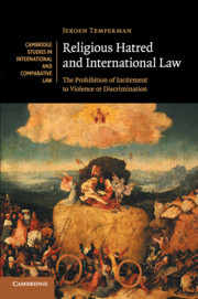 Couverture de l’ouvrage Religious Hatred and International Law
