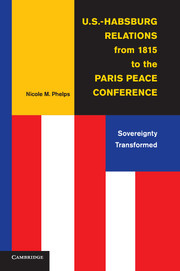 Couverture de l’ouvrage U.S.-Habsburg Relations from 1815 to the Paris Peace Conference