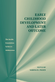 Couverture de l’ouvrage Early Childhood Development and Later Outcome