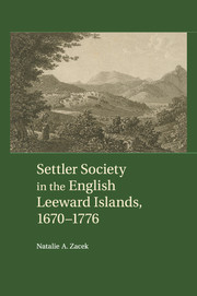 Couverture de l’ouvrage Settler Society in the English Leeward Islands, 1670–1776