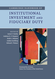 Couverture de l’ouvrage Cambridge Handbook of Institutional Investment and Fiduciary Duty