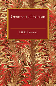 Couverture de l’ouvrage Ornament of Honour