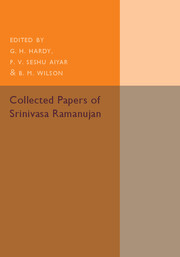 Couverture de l’ouvrage Collected Papers of Srinivasa Ramanujan
