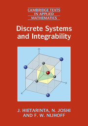 Couverture de l’ouvrage Discrete Systems and Integrability