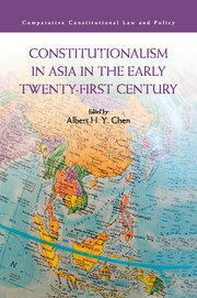 Couverture de l’ouvrage Constitutionalism in Asia in the Early Twenty-First Century