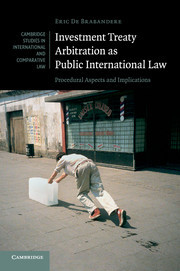Cover of the book Investment Treaty Arbitration as Public International Law