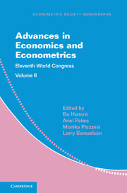 Couverture de l’ouvrage Advances in Economics and Econometrics: Volume 2