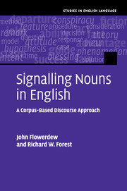 Couverture de l’ouvrage Signalling Nouns in English