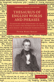 Couverture de l’ouvrage Thesaurus of English Words and Phrases