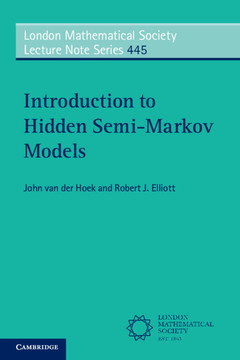 Couverture de l’ouvrage Introduction to Hidden Semi-Markov Models