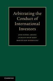 Couverture de l’ouvrage Arbitrating the Conduct of International Investors