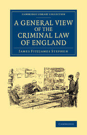 Couverture de l’ouvrage A General View of the Criminal Law of England