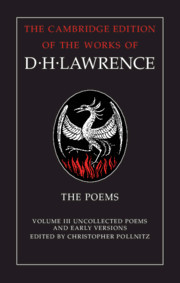 Cover of the book The Poems: Volume 3, Uncollected Poems and Early Versions