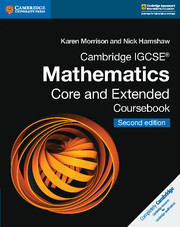 Couverture de l’ouvrage Cambridge IGCSE® Mathematics Core and Extended Coursebook