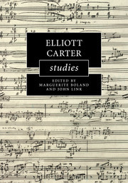 Cover of the book Elliott Carter Studies