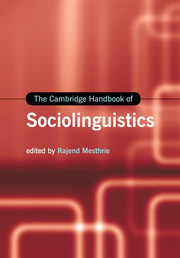 Couverture de l’ouvrage The Cambridge Handbook of Sociolinguistics