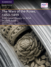 Couverture de l’ouvrage A/AS Level History for AQA The Wars of the Roses, 1450–1499 Student Book