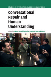 Couverture de l’ouvrage Conversational Repair and Human Understanding