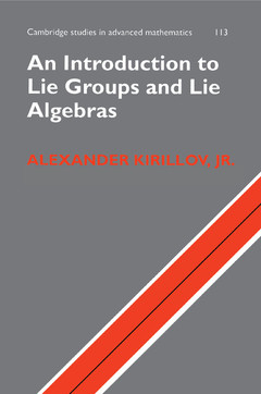 Couverture de l’ouvrage An Introduction to Lie Groups and Lie Algebras