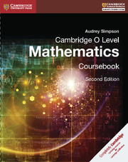 Couverture de l’ouvrage Cambridge O Level Mathematics Coursebook