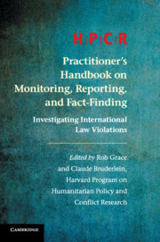 Cover of the book HPCR Practitioner's Handbook on Monitoring, Reporting, and Fact-Finding