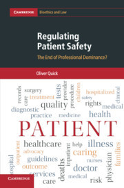 Couverture de l’ouvrage Regulating Patient Safety