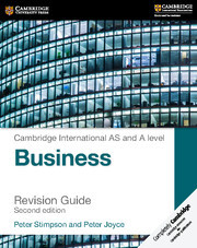 Couverture de l’ouvrage Cambridge International AS and A Level Business Revision Guide