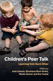 Couverture de l’ouvrage Children's Peer Talk