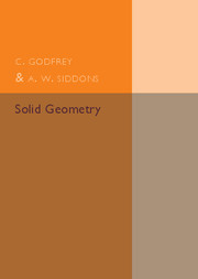 Couverture de l’ouvrage Solid Geometry