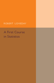 Cover of the book A First Course in Statistics, Part 1
