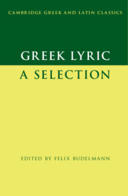Couverture de l’ouvrage Greek Lyric