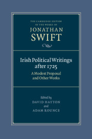 Couverture de l’ouvrage Irish Political Writings after 1725