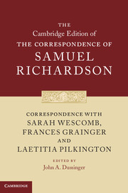 Couverture de l’ouvrage Correspondence with Sarah Wescomb, Frances Grainger and Laetitia Pilkington
